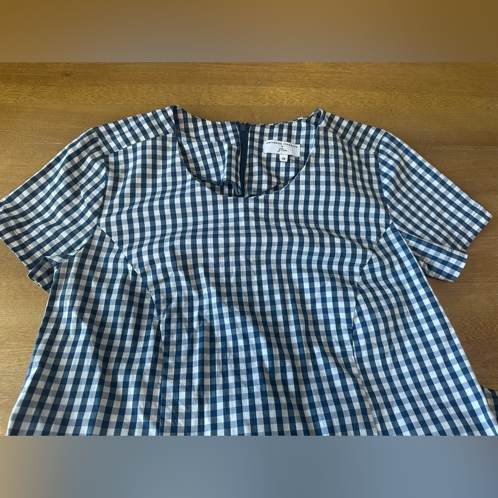 Universal Standard by J Crew Women’s Gingham Dress XS - Picture 9 of 14
